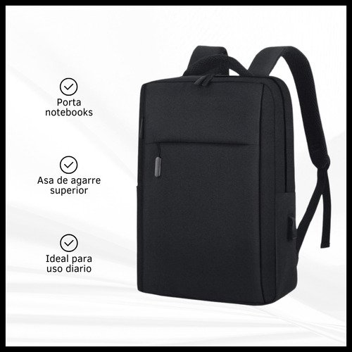 Mochila Porta Notebook Urbana Universitaria Escolar USB